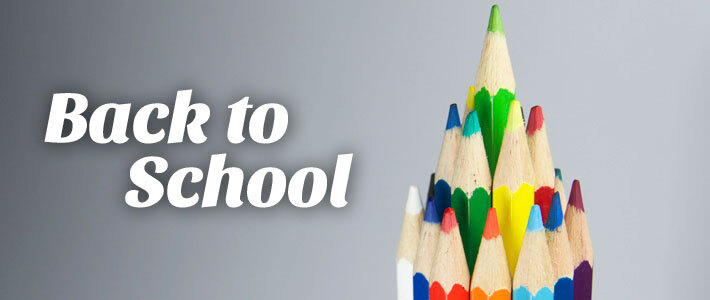 Back to School. A tree of colored pencils. 