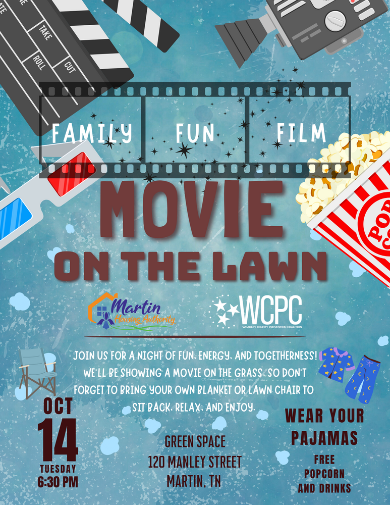 Movie on the lawn graphic