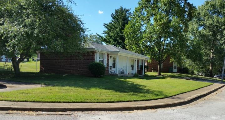 View of West Union Heights home in the shade